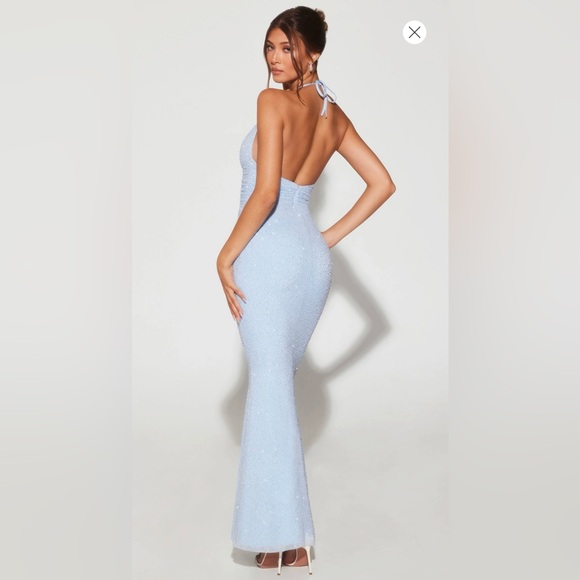 Oh Polly Light Blue Prom Dress - Picture 2 of 6